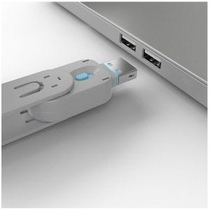 Lindy - Clé pour bloqueur de port USB Type A, Bleu