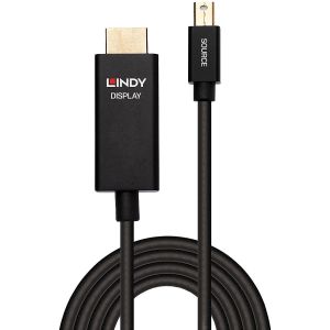 Lindy - Câble actif Mini DisplayPort vers HDMI avec HDR, 1m