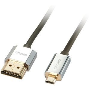 Lindy - Câble HDMI® Slim, compatible HDMI 2.0 Ultra HD, Ethernet CROMO®, type A/D, 2m