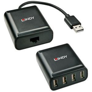 Lindy - Extender 4 ports USB 2.0 Cat.6, 60m