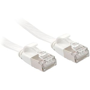 Lindy - Câble réseau Plat Blanc Cat.6A U/FTP, 3m 