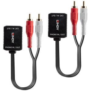 Lindy - Extender Audio Analogique Cat.6 RCA/Phono, 500m 