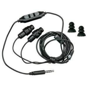 Listen LA-456 Ecouteurs doubles avec bouchons d'oreille et micro intégré, réduction de bruit de 27 à 29dB