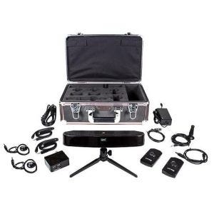 Listen IR LS-88-03 Pack composé de 1 émetteur/radiateur LT-84, 2 récepteurs LR-4200-IR, 2 boucles d'induction, 2 écouteurs, 1 microphone, 1 trépied de table, 1 valise et 1 chargeur USB