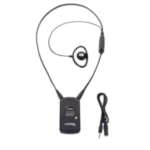 Pack comprenant un récepteur Listen IR LR-5200-IR avec boucle tour de cou et oreillette