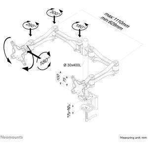 Neomounts FPMA-D1030D Support d'écran à fixer (10-24 pouces)