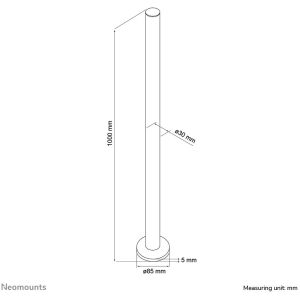 Neomounts FPMA-D9POLE Extension pour support d'écran (Hauteur 100 cm)