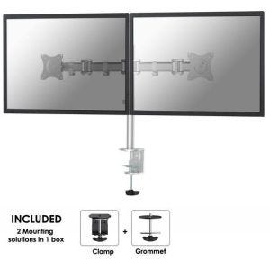 Neomounts NM-D135DSILVER Support d'écran double (10-27 pouces)