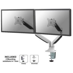Neomounts NM-D750DWHITE Support d'écran double (Ressort à gaz 10-32 pouces)