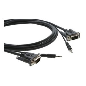 Kramer Electronics 15-pin HD + 3.5mm Audio Micro Cable 0,9 m VGA (D-Sub) + 3,5 mm Noir
