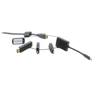 Kramer Electronics AD-RING-5 câble vidéo et adaptateur 0,45 m Noir