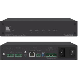 Kramer Electronics PA-240Z Amplificateur compact avec égalisations et HPF 1x240W 100V ou 2x120W 4/8Ω
