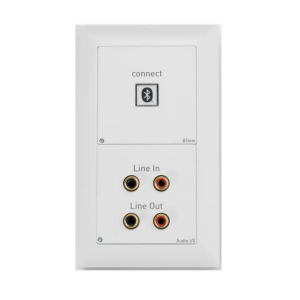 Pragma Innovations BTone dante 2-I/O -EU WH Platine Bluetooth bidirectionelle avec line IN/OUT, Dante 4x4, Format Europe