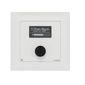 Pragma Innovations SOMEO 2 EU WH Tesira Platine de contrôle source/volume, version Europe blanche, pour DSP Tesira