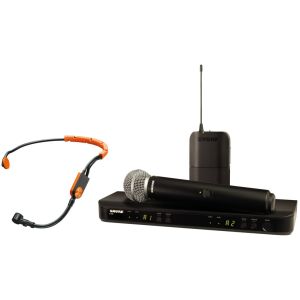 Shure BLX1288E/SM31-M17 Système comprenant 1 récepteur double BLX88, 1 émetteur BLX1 avec micro serre-tête SM35, 1 émetteur à main BLX2/SM58 (662-686 MHz)