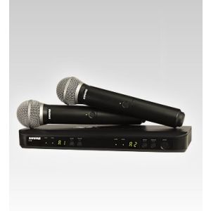 Shure BLX288E/PG58-H8E Système comprenant 1 récepteur double BLX88 et 2 émetteurs à main BLX2/PG58, 518-542MHz (518-542 MHz)
