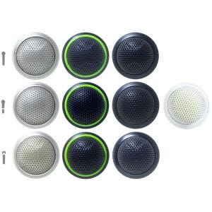 Shure MX395B/C-LED Micro bouton XLR 5 broches, capsule cardioïde, avec anneau lumineux, noir