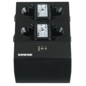 Shure SBC200-E Dock de charge à deux emplacements pour ULXD1/ULXD2/SB900A et récepteurs P9RA/P10R, avec alimentation