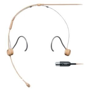 Shure TH53T/O-MTQG Microphone serre-tête miniature omnidirectionnel TwinPlex, ultra-léger, ajustable, câble de 1,6mm, connecteur MTQG/TA4F, coloris chair