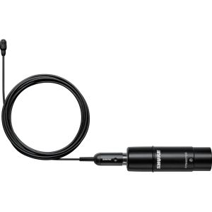 Shure TL47B/O-XLR-A Microphone cravate TwinPlex omnidirectionnel, câble de 1,6mm, sensibilité faible, connecteur TA4F avec préampli XLR, avec accessoires, coloris noir