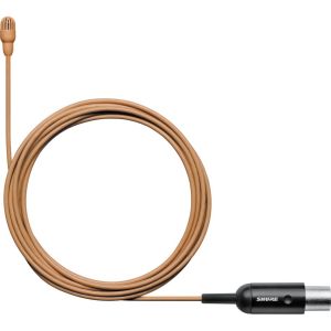 Shure TL47C/O-MTQG Microphone cravate TwinPlex omnidirectionnel, câble de 1,6mm, sensibilité faible, connecteur MTQG/TA4F, coloris cacao