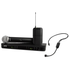 Shure BLX1288E/P31-H8E Système comprenant 1 récepteur double BLX88, 1 émetteur BLX1 avec micro serre-tête PGA31, 1 émetteur à main BLX2/PG58 (518-542 MHz)