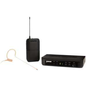 Shure BLX14E/MX53-M17 Système comprenant 1 récepteur BLX4, 1 émetteur BLX1 avec micro tour d'oreille MX153 (662-686 MHz)