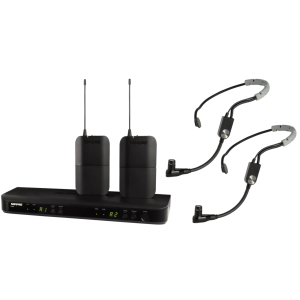 Shure BLX188E/SM35-M17 Système comprenant 1 récepteur double BLX88, 2 émetteurs BLX1 avec 2 micros serre-tête SM35 (662-686 MHz)