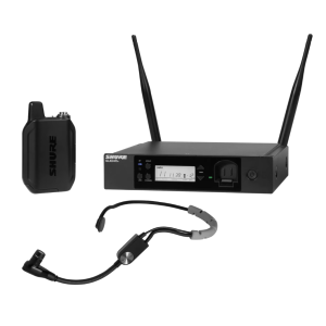 Shure GLXD14R+E/SM35-Z4 Système comprenant 1 récepteur rackable GLXD4R+, 1 émetteur GLXD1+ avec micro serre-tête SM35 (2,4GHz et 5,8 GHz)