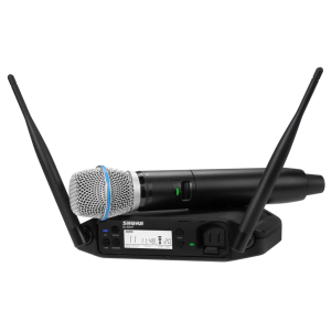 Shure GLXD24+E/B87A-Z4 Système comprenant 1 récepteur GLXD4+ et 1 à émetteur main GLXD2+/B87A (2,4GHz et 5,8 GHz)