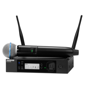 Shure GLXD24R+E/B58-Z4 Système comprenant 1 récepteur rackable GLXD4R+ et 1 à émetteur main GLXD2+/B58 (2,4GHz et 5,8 GHz)