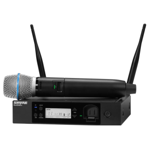 Shure GLXD24R+E/B87A-Z4 Système comprenant 1 récepteur rackable GLXD4R+ et 1 à émetteur main GLXD2+/B87A (2,4GHz et 5,8 GHz)