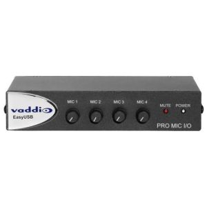 Vaddio EasyUSB PRO MIC I/O Interface Microphone 4x XLR vers Easy Mic Port (Écho Acoustique Intégré)